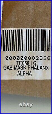 MSA GAS MASK PHALANX ALPHA TE058 With FILTER 2 SIZE LG AND 1 MD NEW Lk
