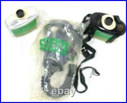 MSA GAS MASK TYPE GMD MASK WithCANISTERS USED WITH CASE. MEDIUM
