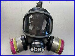 MSA Gas Mask Respirator Size S M4C3 TWIN FILTER WITH 2 FILTERS
