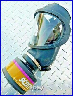 MSA Gas Mask / Ultravue Respirator with Scott 40mm CBRN / NBC Filter Medium NOS