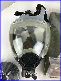 MSA Gray Millennium 40mm Respirator Gas Mask, S + Bag Filter Clear Outsert NOS