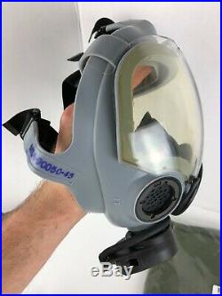 MSA Gray Millennium 40mm Respirator Gas Mask, S + Bag Filter Clear Outsert NOS