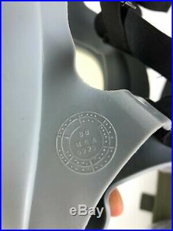 MSA Gray Millennium 40mm Respirator Gas Mask, sz M + Bag Filter Clear Outsert