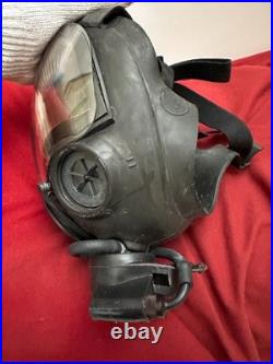 MSA Millennium 40mm MEDIUM Full Face Gas Mask WithClear Lens Outsert