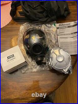 MSA Millennium CBRN 40mm Gas Mask Medium with ESP II Voice Amplifier and bag