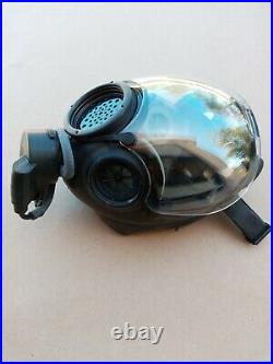 MSA Millennium CBRN/NBC Gas Mask withDrink Tube & Clear Lens Outsert 10051287 Used