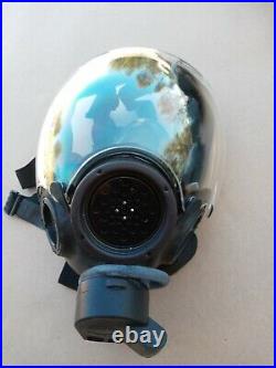 MSA Millennium CBRN/NBC Gas Mask withDrink Tube & Clear Lens Outsert 10051287 Used