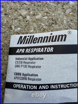 MSA Millennium Full Face Gas Mask CBRN Riot Control with clear outsert, Size M NEW