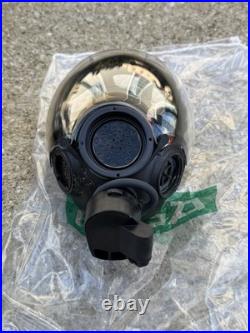 MSA Millennium Full Face Gas Mask CBRN Riot Control with clear outsert, Size M NEW