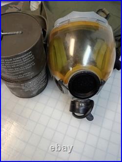 MSA Millennium Full Face Riot Controll Gas Mask CBRN Size Med + 2 new canisters