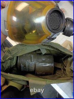 MSA Millennium Full Face Riot Controll Gas Mask CBRN Size Med + 2 new canisters