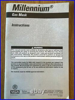 MSA Millennium Gas Mask New in Box Never Opened Size MEDIUM