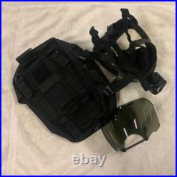 MSA Millennium Gas Mask Respirator Clear & Tinted Lens Outsert Medium & Mask Bag