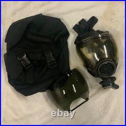MSA Millennium Gas Mask Respirator Clear & Tinted Lens Outsert SMALL & Mask Bag