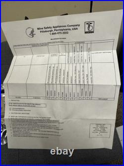 MSA Millennium MEDIUM Full Face Gas Mask WithClear Lens Outsert Unused