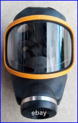 MSA Ultravue Gas Mask Size LARGE Open Box w Chemmax 3 Suit & Butyl Rubber Gloves