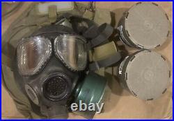 M-40 M40 respirator gasmask kit USGI 2 sealed filters pouch extras M Medium