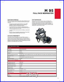 M-95 Tactical Gas Mask 40mm NATO Thread NBC Respirator Size SMALL NIB