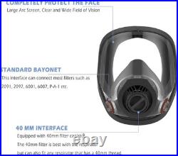 Multicolor Full Face Respirator with 40mm Filter