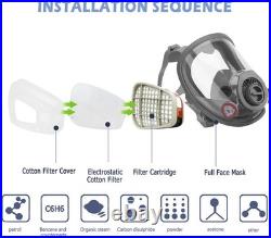 Multicolor Full Face Respirator with 40mm Filter