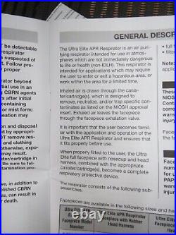 NEW MSA Full Face Ultra Elite CBRN Mask 5-point Head Harness Medium P/N 10052781