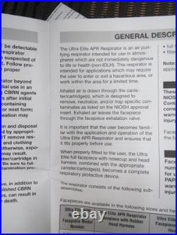 NEW MSA Full Face Ultra Elite CBRN Mask 5-point Head Harness Medium P/N 1005278