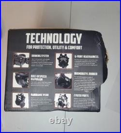 NEW OPEN BOX MIRA SAFETY TACTICAL GAS MASK CM-6M FULL FACE RESPIRATOR with CANTEEN