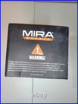 NEW OPEN BOX MIRA SAFETY TACTICAL GAS MASK CM-6M FULL FACE RESPIRATOR with CANTEEN