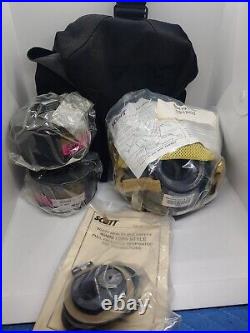 NEW SCOTT 40mm Chin Style Full Face Respirator Gas Mask. 2 g Filters and bag. N2