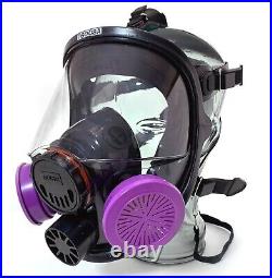 NORTH Air Purifying Full Face Respirator 7600 Series Size M/L Honeywell LIKE NEW