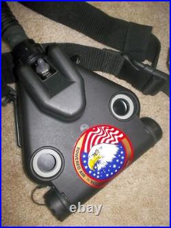 NOS Vtg M48 M43 Aviator GAS MASK Aircraft US Pilot NBC Respirator Air Blower BAG