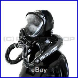 Neck-respirator-rubber-smellbag-system For Gas Mask Fetish Latex Catsuit Hood