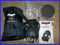 New AVON Protection C50 Twin Port CBRN Respirator GAS MASK w C2A1 FilterNot M50