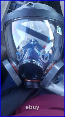 New Full Face Organic Vapor Respirator Anti-Fog Lens with 2 Filter Cartridges