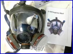 New Full Face Organic Vapor Respirator Anti-Fog Lens with 2 Filter Cartridges