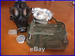 New Swiss SM-67 Gas Mask with Swedish 381 NBC Filter (exp 2022) & Bag Respirator