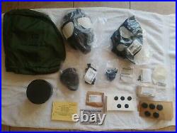New USGI Military Surplus M40A1 Gas Mask Full Face Respirator New Cannister