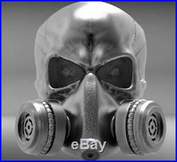 New Year Sale Gothic Gas Mask Respirator Respirator Skull 925 Silver Ring Gold