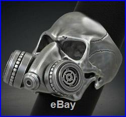 New Year Sale Gothic Gas Mask Respirator Respirator Skull 925 Silver Ring Gold
