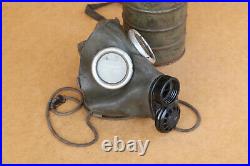 Old WW2 WWII Bulgarian Army Military German Ally Gas Mask Respirator Dated 1940