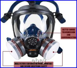 Organic Vapor Full Face Respirator Gas Mask Spray Paint Chemical Dust withFilters