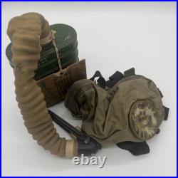 Original WW1 U. S. Army Small Box Respirator Gas Mask & Filter With Instructions