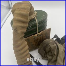 Original WW1 U. S. Army Small Box Respirator Gas Mask & Filter With Instructions
