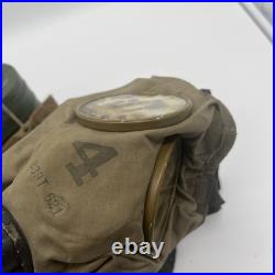 Original WW1 U. S. Army Small Box Respirator Gas Mask & Filter With Instructions
