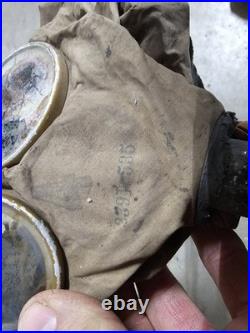 Original WW1 U. S. Army Small Box Respirator Gas Mask & Filter With Instructions