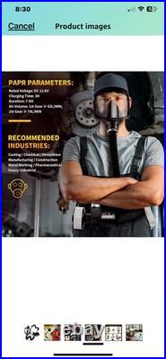PAPR, Powered Air Purifying Respirator with 40mm Gas Mask Filters