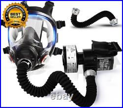 PAPR Respirator System Gas Mask Portable Electric Powered Air Purifying