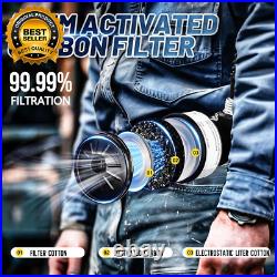 PAPR Respirator System Gas Mask Portable Electric Powered Air Purifying