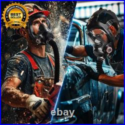 PAPR Respirator System Gas Mask Portable Electric Powered Air Purifying