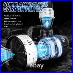 PAPR Respirator System Gas Mask Portable Electric Powered Air Purifying, Black